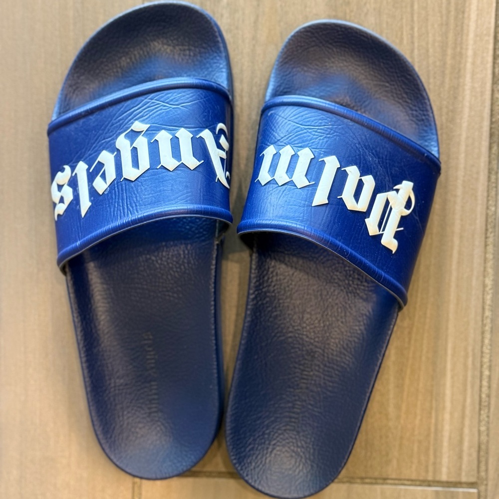 Blue Palm Angels Slide Sandals